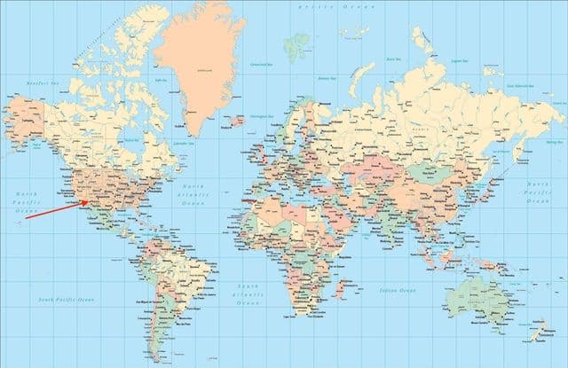 Posizione di Phoenix sulla mappa del mondo