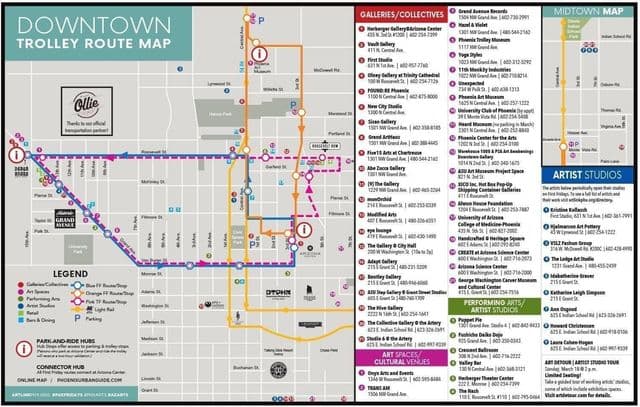 Mappa delle stazioni del carrello di Phoenix
