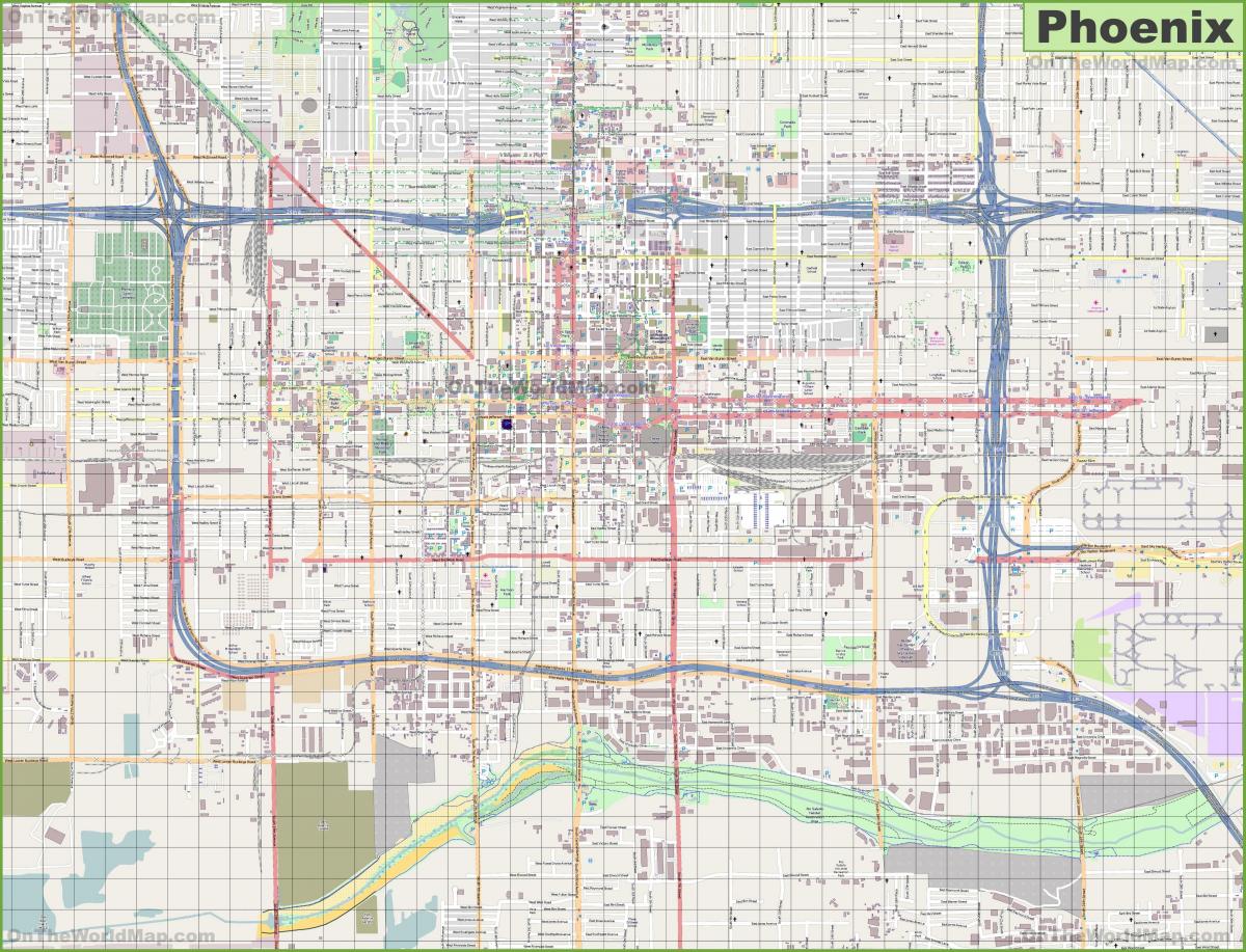 Mappa stradale di Phoenix