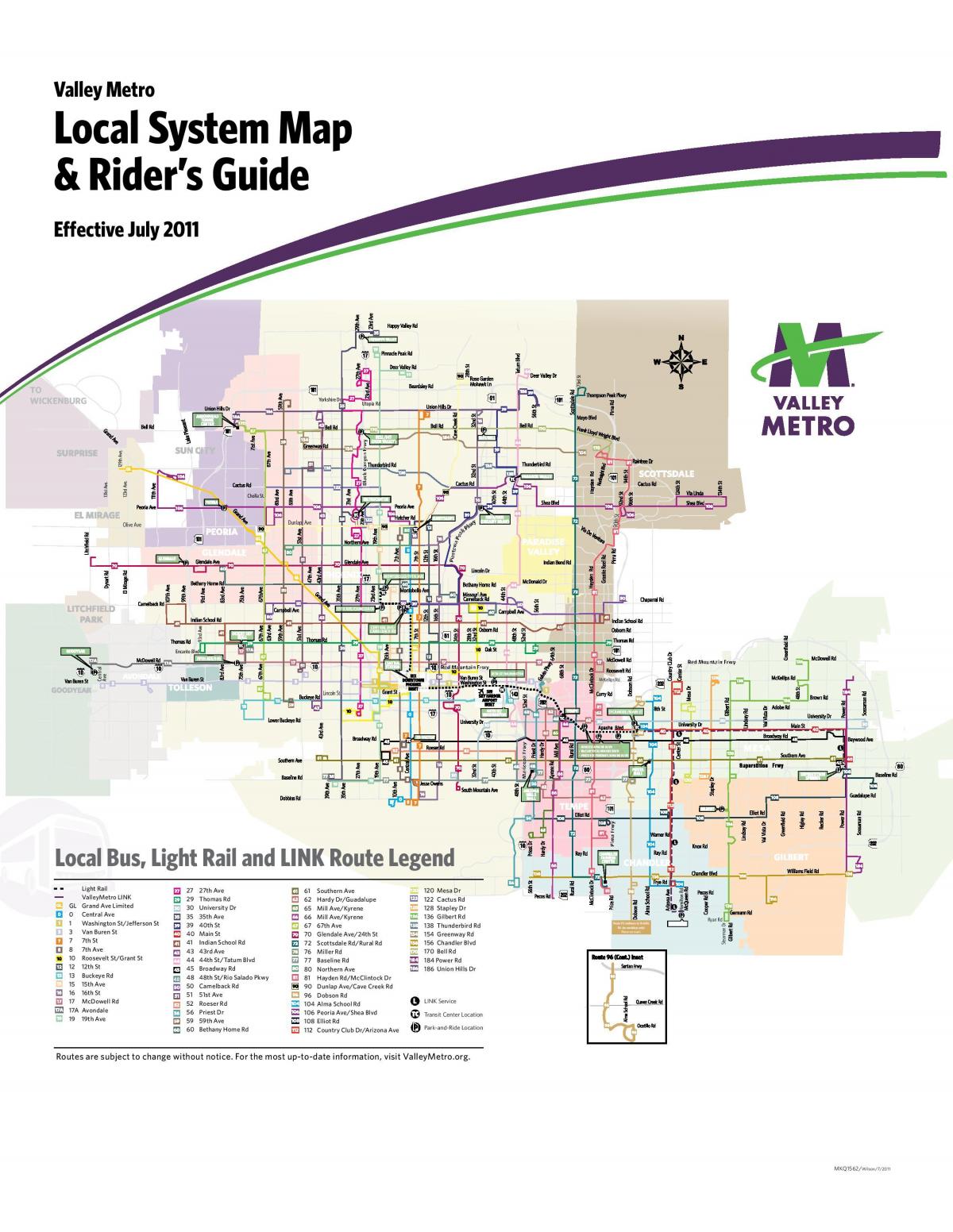 Mappa della stazione degli autobus di Phoenix